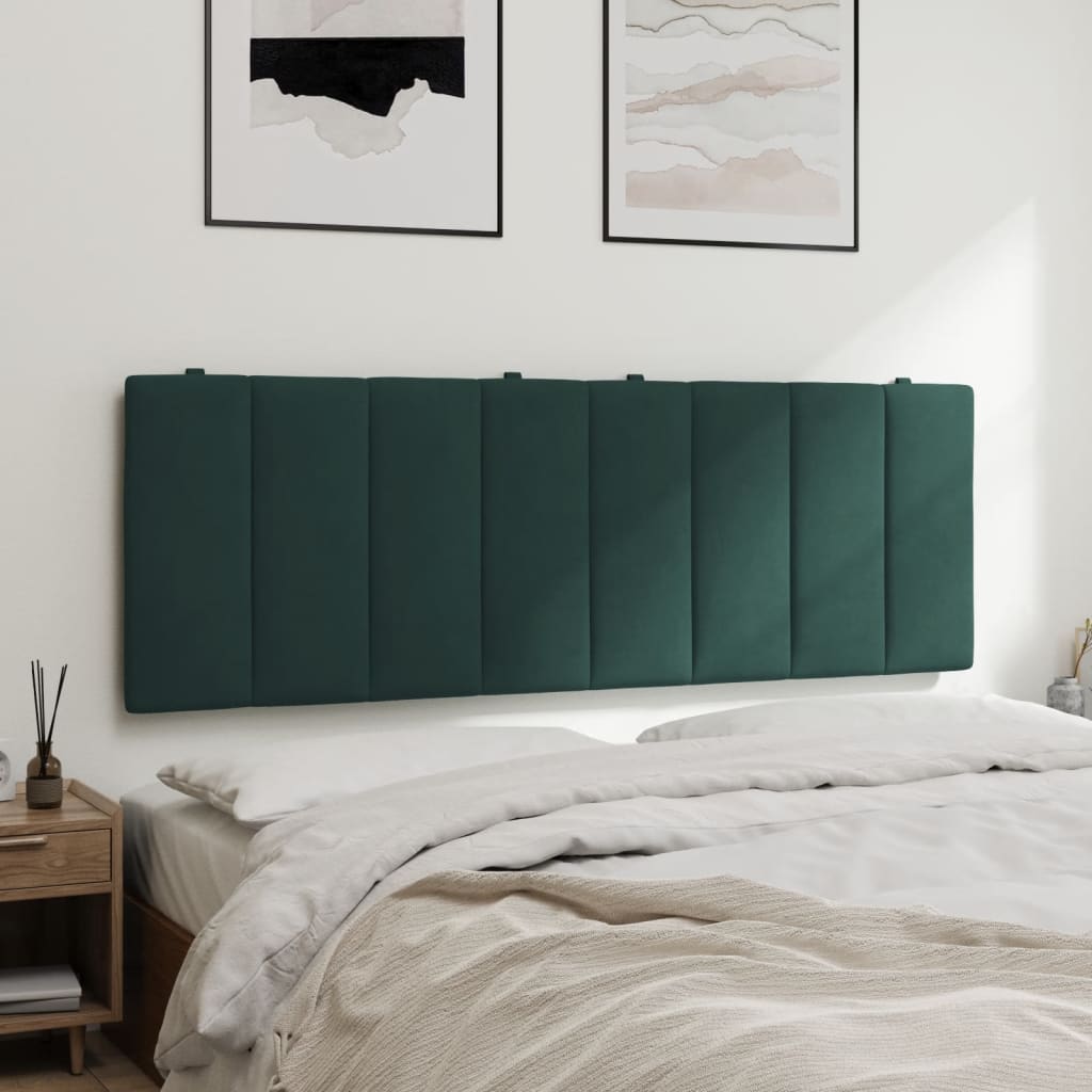 Hoofdbordkussen "Hanko" 120 cm fluweel donkergroen is nu te koop bij PeponiXL, paradijselijk wonen!