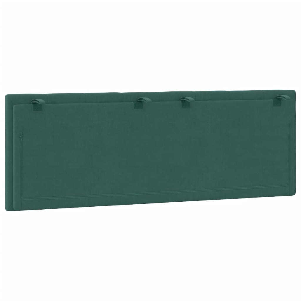 Hoofdbordkussen "Hanko" 120 cm fluweel donkergroen is nu te koop bij PeponiXL, paradijselijk wonen!