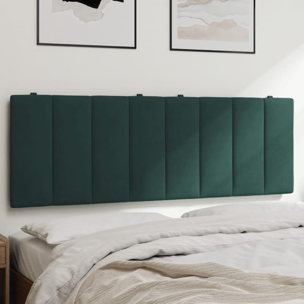 Hoofdbordkussen "Hanko" 120 cm fluweel donkergroen is nu te koop bij PeponiXL, paradijselijk wonen!