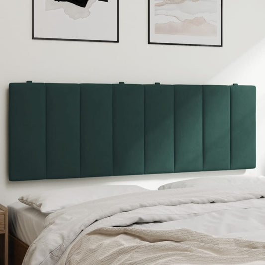 Hoofdbordkussen "Hanko" 120 cm fluweel donkergroen is nu te koop bij PeponiXL, paradijselijk wonen!