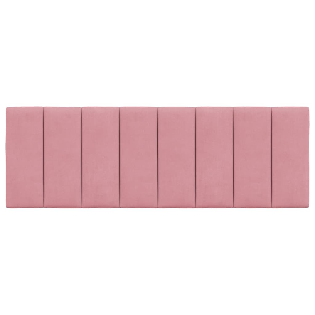 Hoofdbordkussen "Hanko" 120 cm fluweel roze is nu te koop bij PeponiXL, paradijselijk wonen!