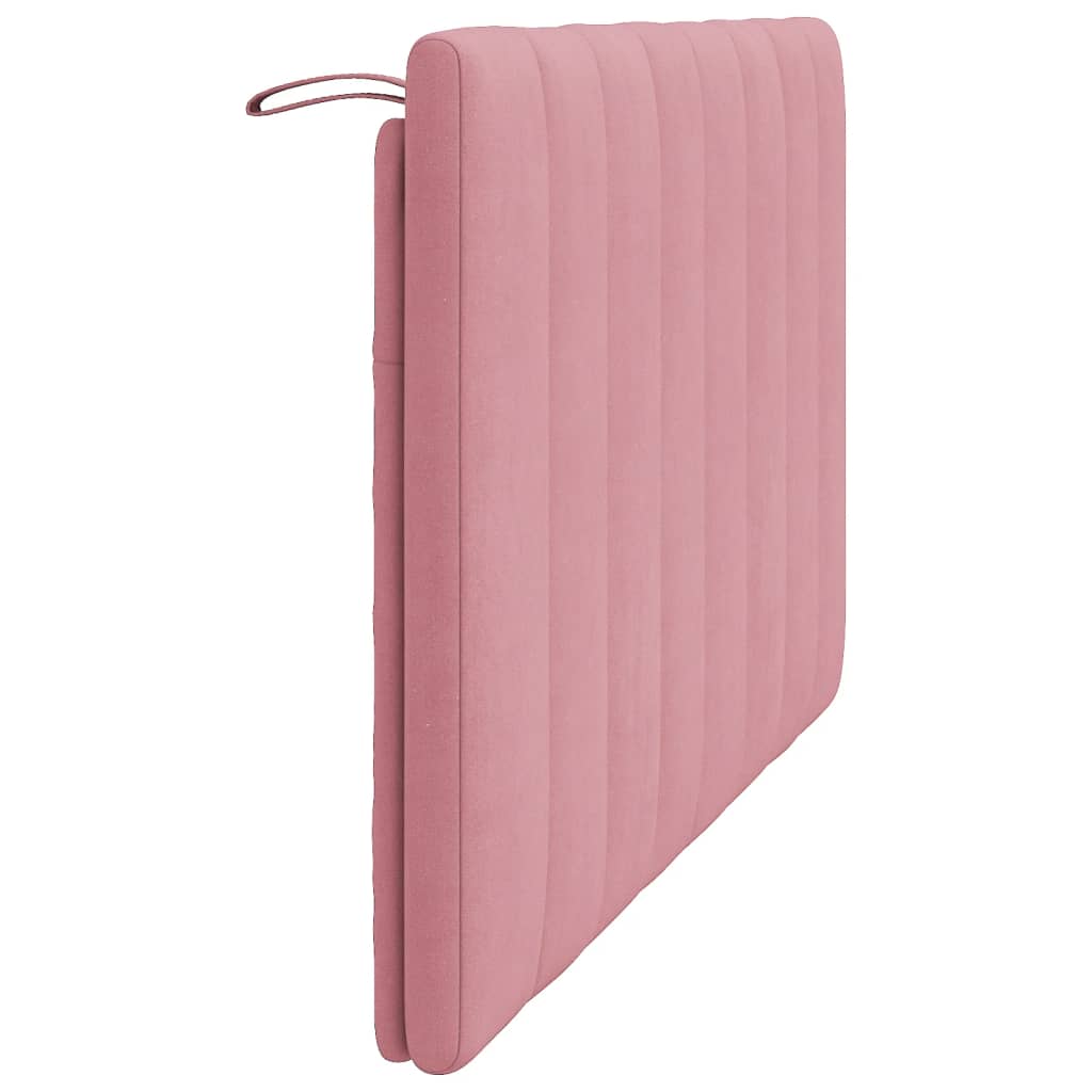 Hoofdbordkussen "Hanko" 120 cm fluweel roze is nu te koop bij PeponiXL, paradijselijk wonen!