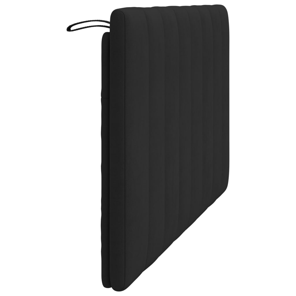 Hoofdbordkussen "Hanko" 140 cm fluweel zwart is nu te koop bij PeponiXL, paradijselijk wonen!