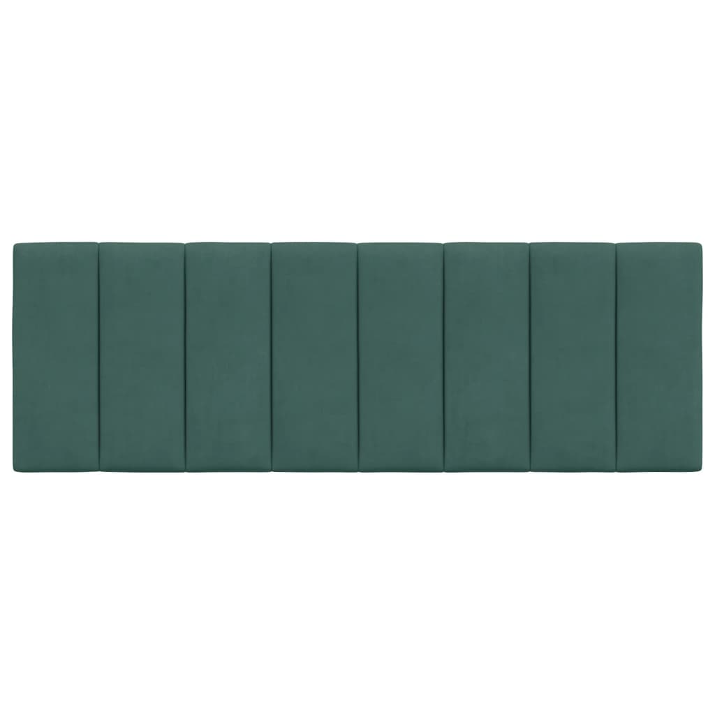 Hoofdbordkussen "Hanko" 140 cm fluweel donkergroen is nu te koop bij PeponiXL, paradijselijk wonen!