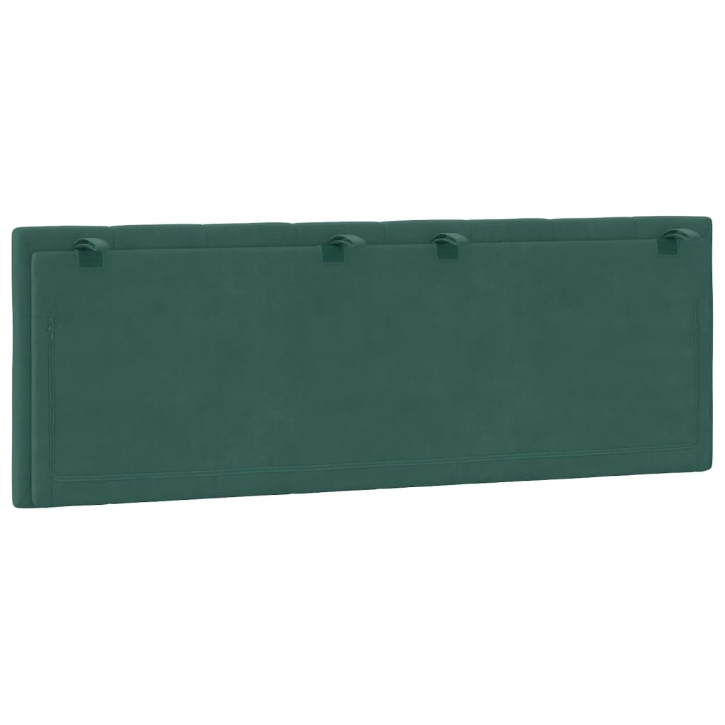 Hoofdbordkussen "Hanko" 140 cm fluweel donkergroen is nu te koop bij PeponiXL, paradijselijk wonen!