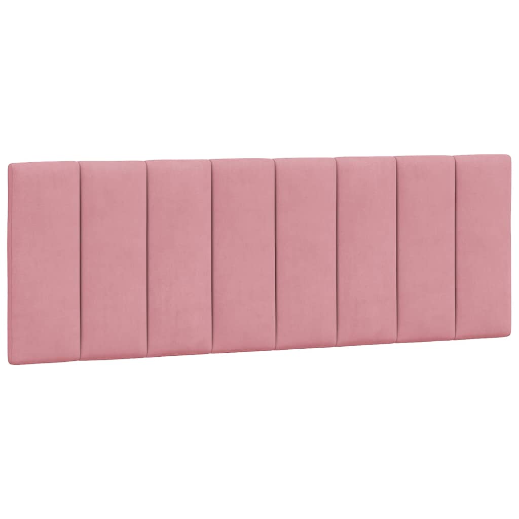 Hoofdbordkussen "Hanko" 140 cm fluweel roze is nu te koop bij PeponiXL, paradijselijk wonen!