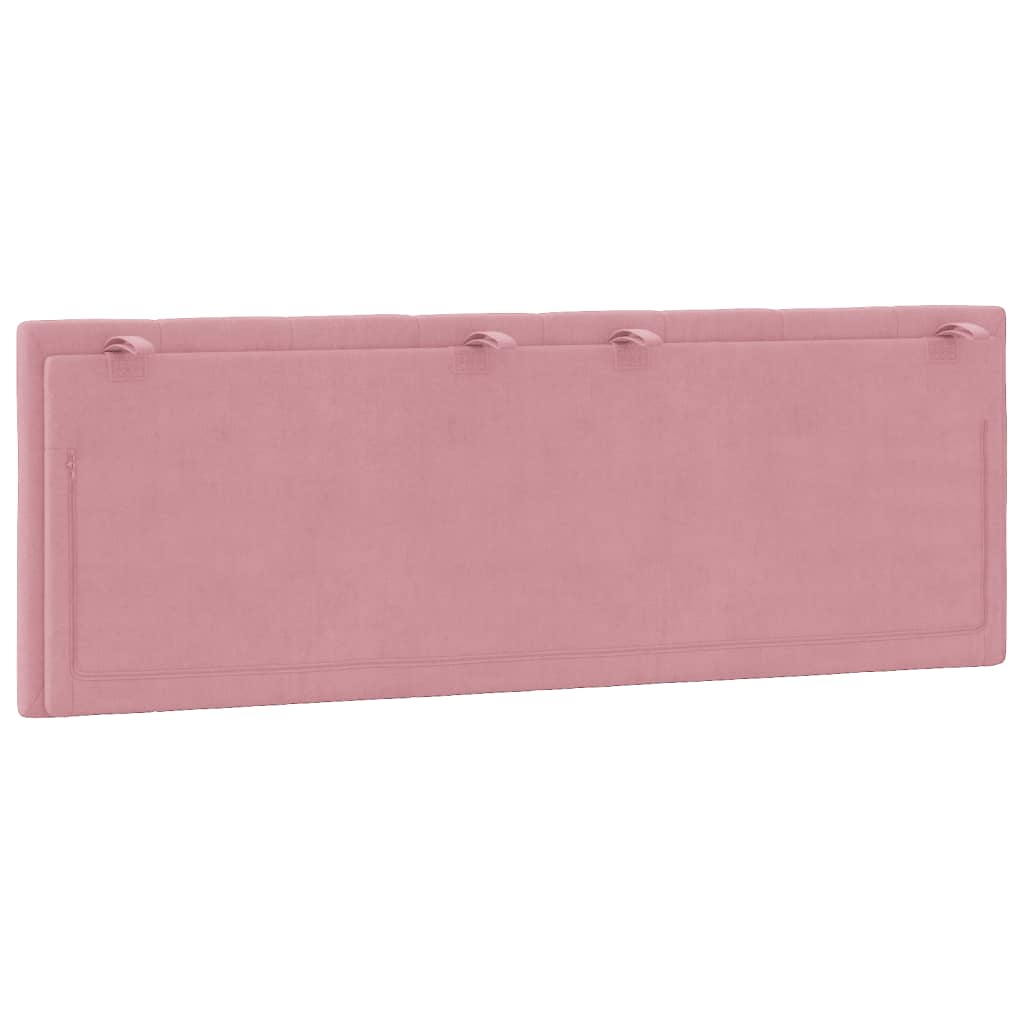 Hoofdbordkussen "Hanko" 140 cm fluweel roze is nu te koop bij PeponiXL, paradijselijk wonen!