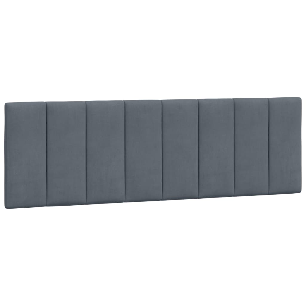 Hoofdbordkussen "Hanko" 160 cm fluweel donkergrijs is nu te koop bij PeponiXL, paradijselijk wonen!