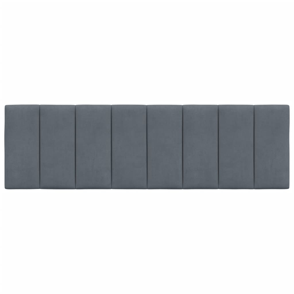 Hoofdbordkussen "Hanko" 160 cm fluweel donkergrijs is nu te koop bij PeponiXL, paradijselijk wonen!