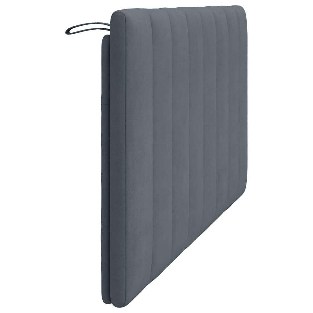 Hoofdbordkussen "Hanko" 160 cm fluweel donkergrijs is nu te koop bij PeponiXL, paradijselijk wonen!
