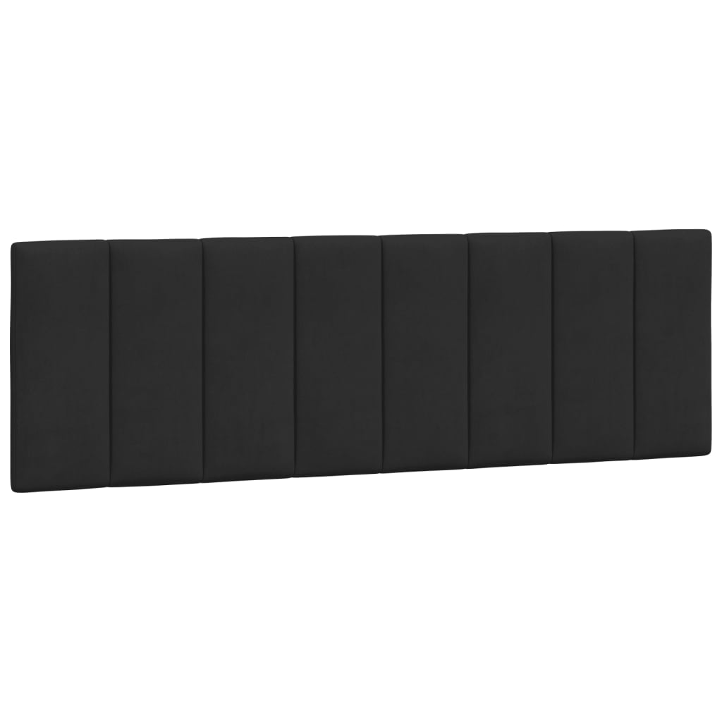 Hoofdbordkussen "Hanko" 160 cm fluweel zwart is nu te koop bij PeponiXL, paradijselijk wonen!