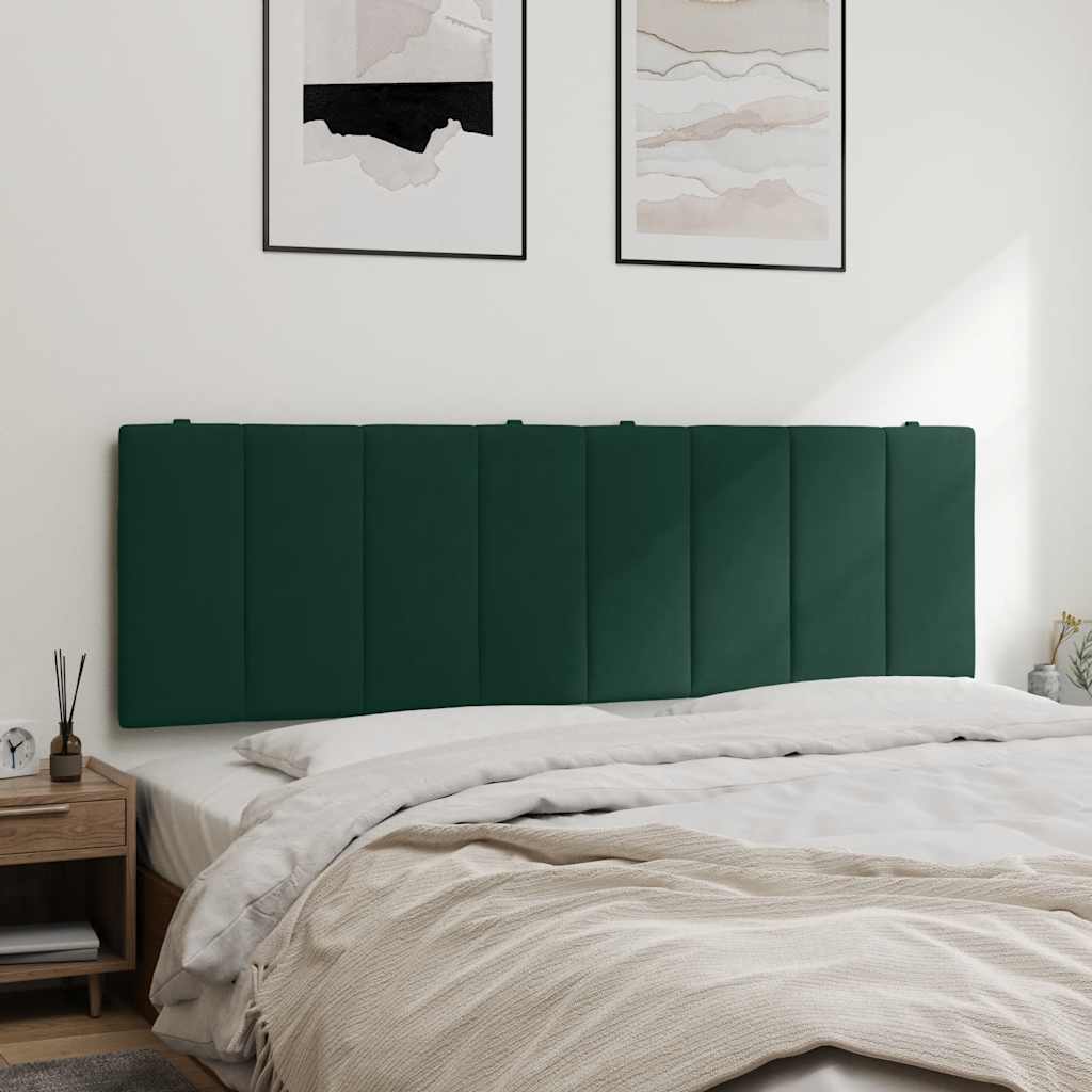 Hoofdbordkussen "Hanko" 160 cm fluweel donkergroen is nu te koop bij PeponiXL, paradijselijk wonen!