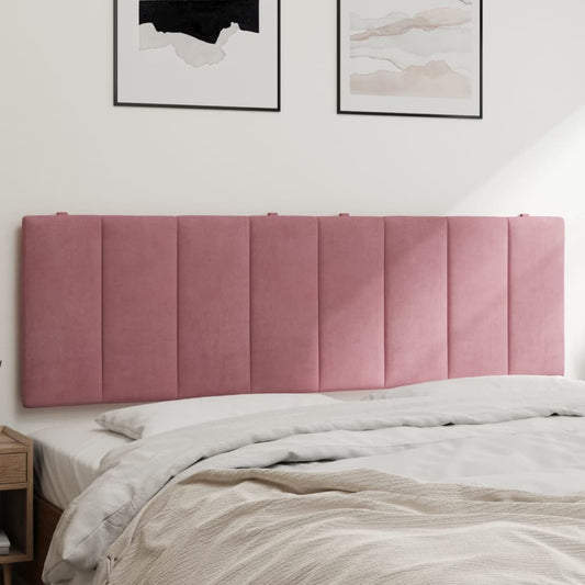 Hoofdbordkussen "Hanko" 160 cm fluweel roze is nu te koop bij PeponiXL, paradijselijk wonen!