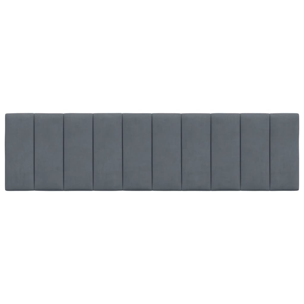 Hoofdbordkussen "Hanko" 180 cm fluweel donkergrijs is nu te koop bij PeponiXL, paradijselijk wonen!