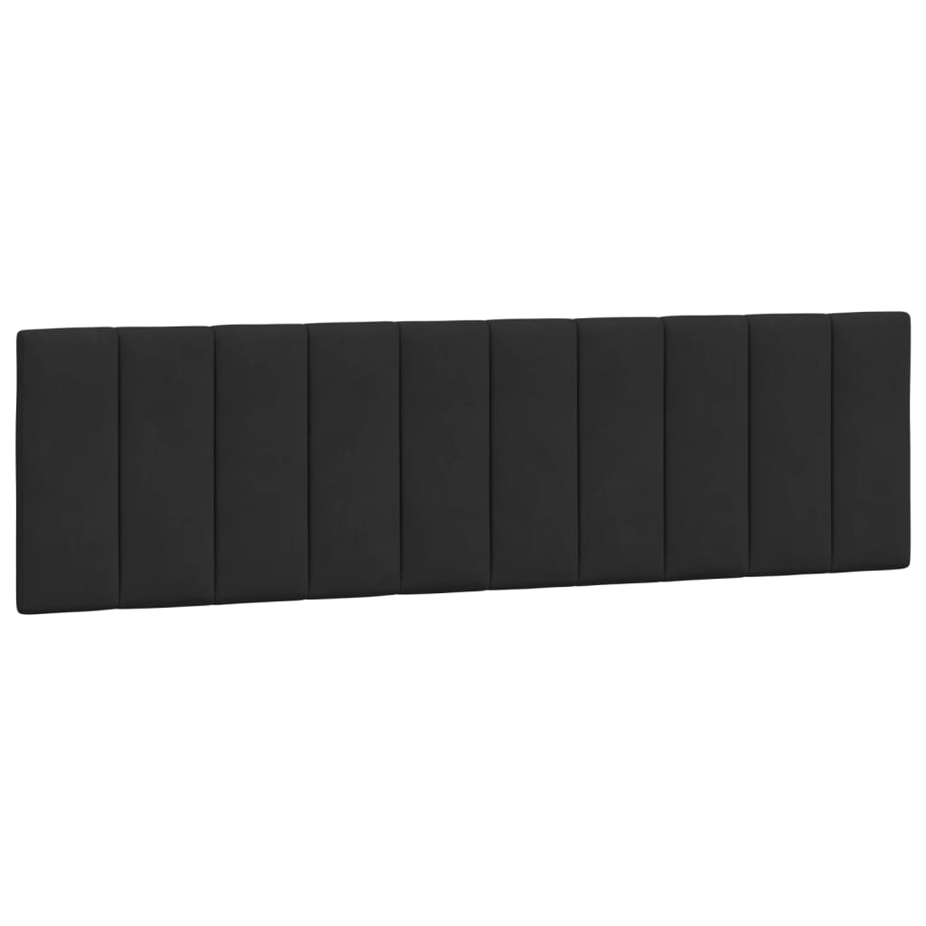 Hoofdbordkussen "Hanko" 180 cm fluweel zwart is nu te koop bij PeponiXL, paradijselijk wonen!
