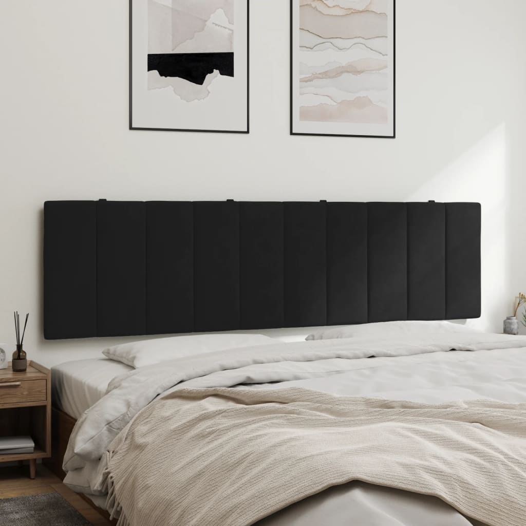 Hoofdbordkussen "Hanko" 180 cm fluweel zwart is nu te koop bij PeponiXL, paradijselijk wonen!