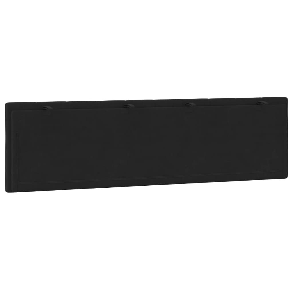 Hoofdbordkussen "Hanko" 180 cm fluweel zwart is nu te koop bij PeponiXL, paradijselijk wonen!