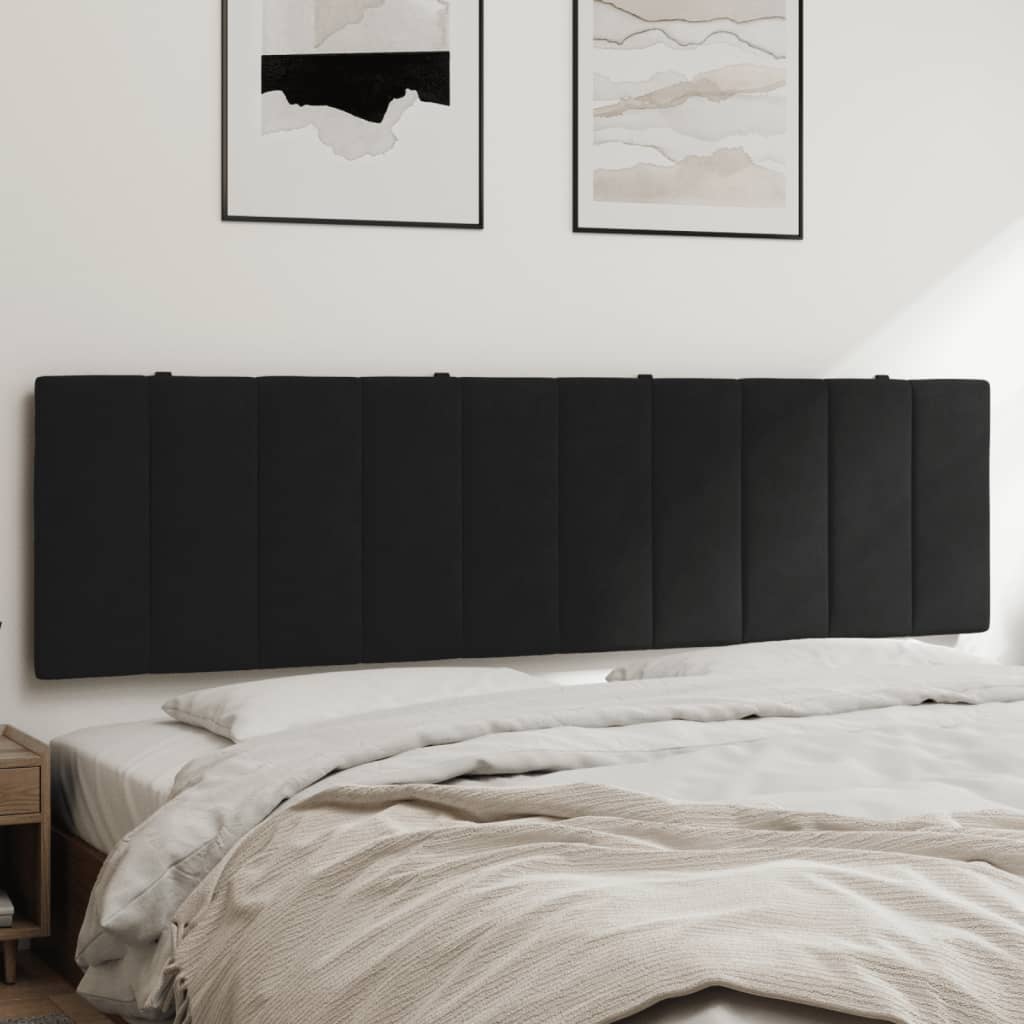 Hoofdbordkussen "Hanko" 180 cm fluweel zwart is nu te koop bij PeponiXL, paradijselijk wonen!
