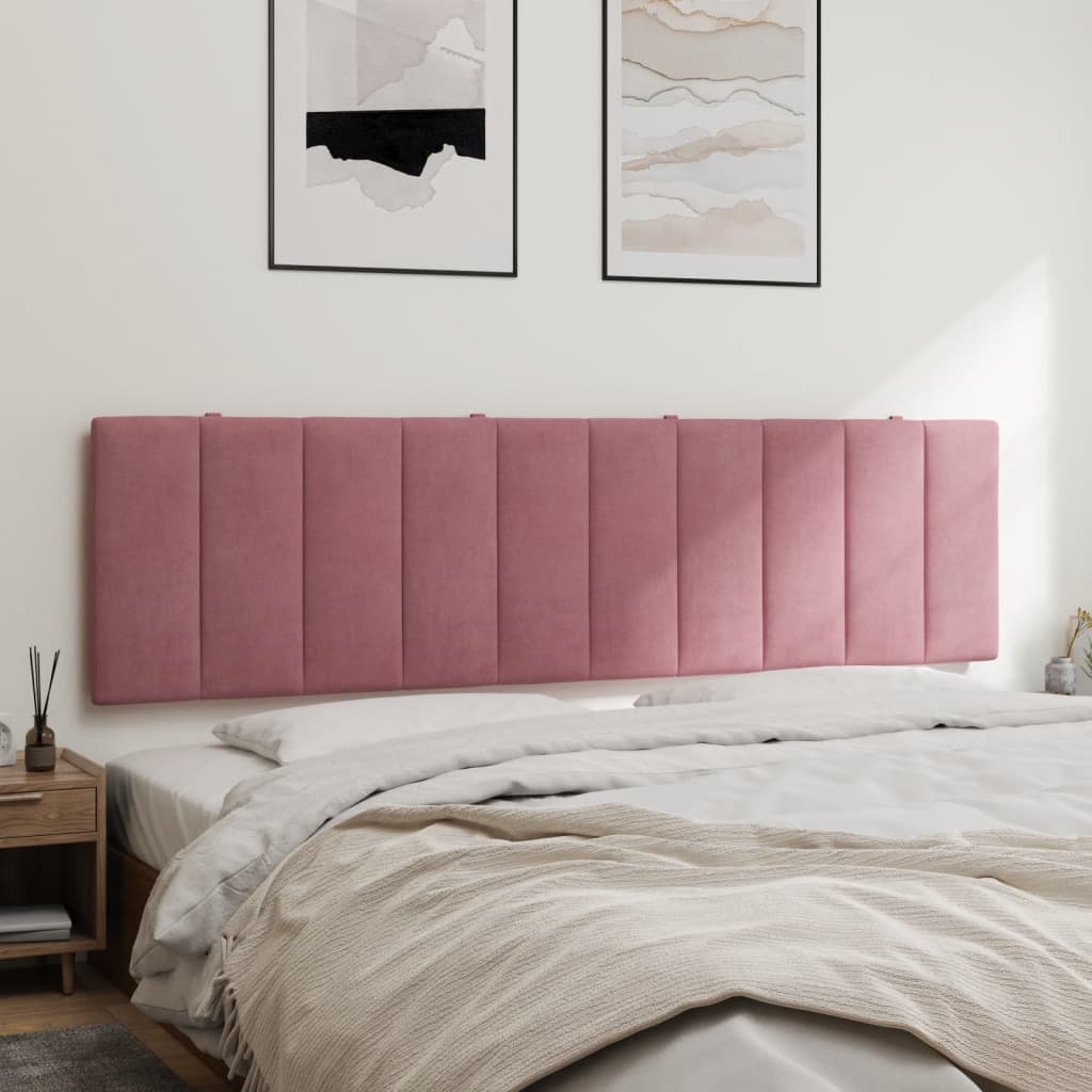 Hoofdbordkussen "Hanko" 180 cm fluweel roze is nu te koop bij PeponiXL, paradijselijk wonen!