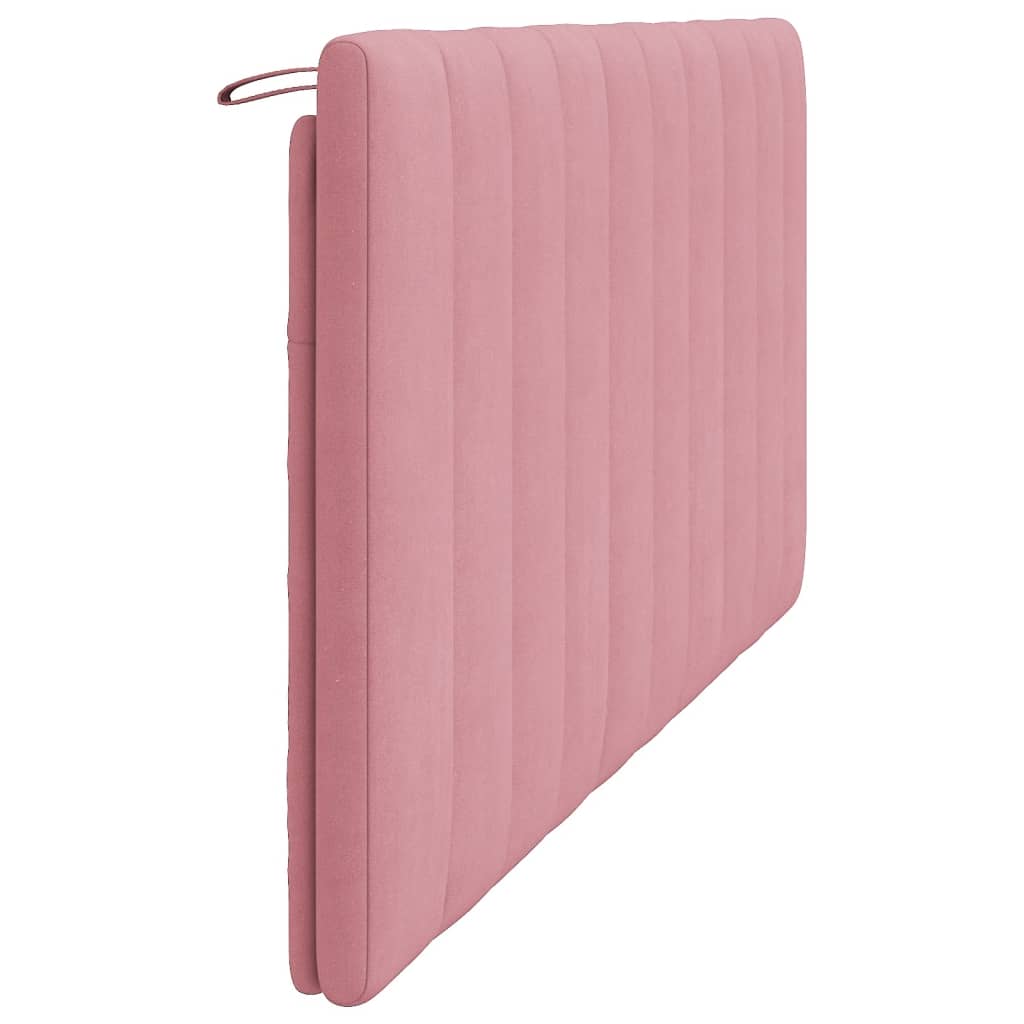 Hoofdbordkussen "Hanko" 180 cm fluweel roze is nu te koop bij PeponiXL, paradijselijk wonen!