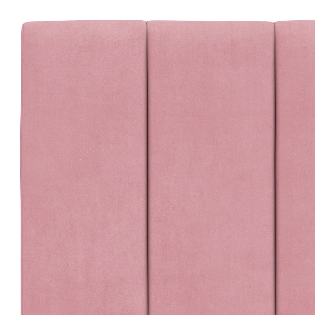 Hoofdbordkussen "Hanko" 180 cm fluweel roze is nu te koop bij PeponiXL, paradijselijk wonen!
