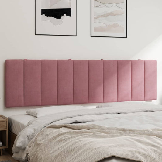 Hoofdbordkussen "Hanko" 180 cm fluweel roze is nu te koop bij PeponiXL, paradijselijk wonen!