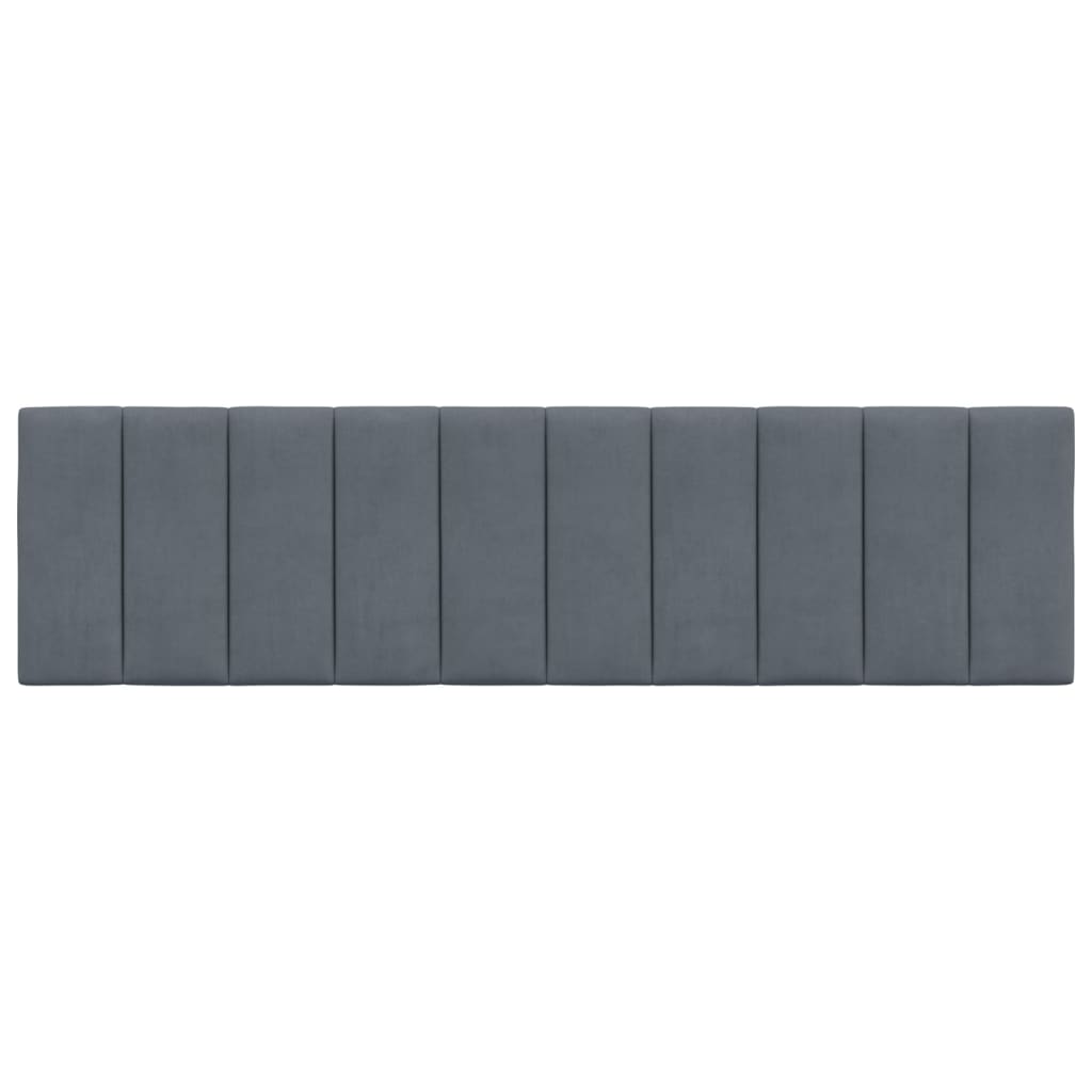 Hoofdbordkussen "Hanko" 183 cm fluweel donkergrijs is nu te koop bij PeponiXL, paradijselijk wonen!