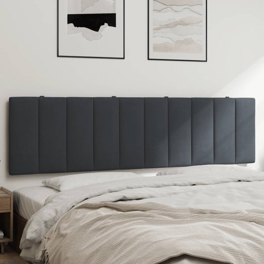 Hoofdbordkussen "Hanko" 183 cm fluweel donkergrijs is nu te koop bij PeponiXL, paradijselijk wonen!