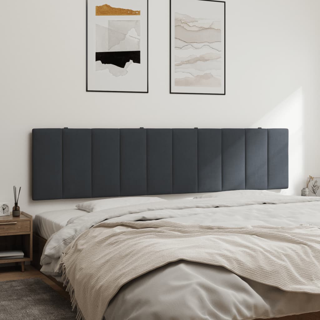 Hoofdbordkussen "Hanko" 200 cm fluweel donkergrijs is nu te koop bij PeponiXL, paradijselijk wonen!