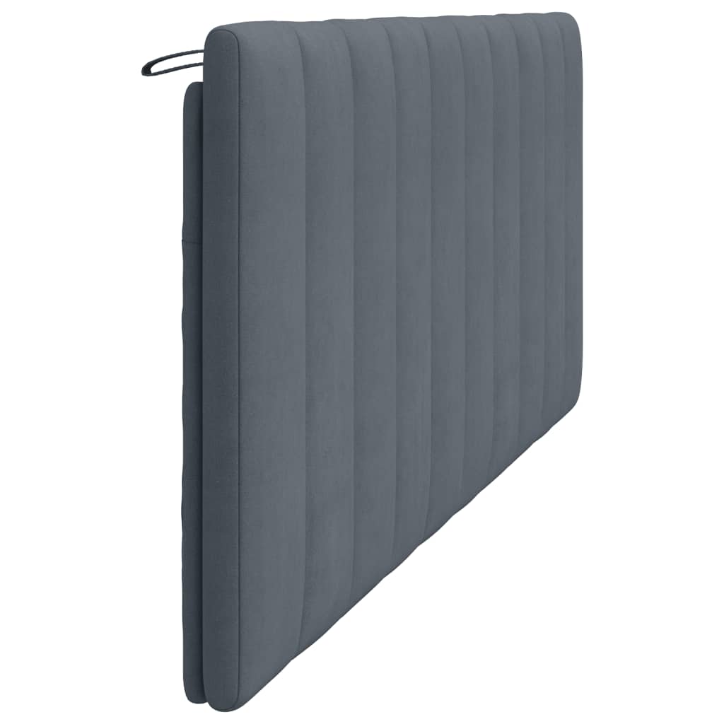 Hoofdbordkussen "Hanko" 200 cm fluweel donkergrijs is nu te koop bij PeponiXL, paradijselijk wonen!