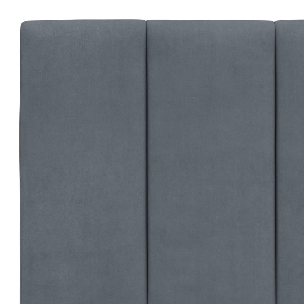 Hoofdbordkussen "Hanko" 200 cm fluweel donkergrijs is nu te koop bij PeponiXL, paradijselijk wonen!