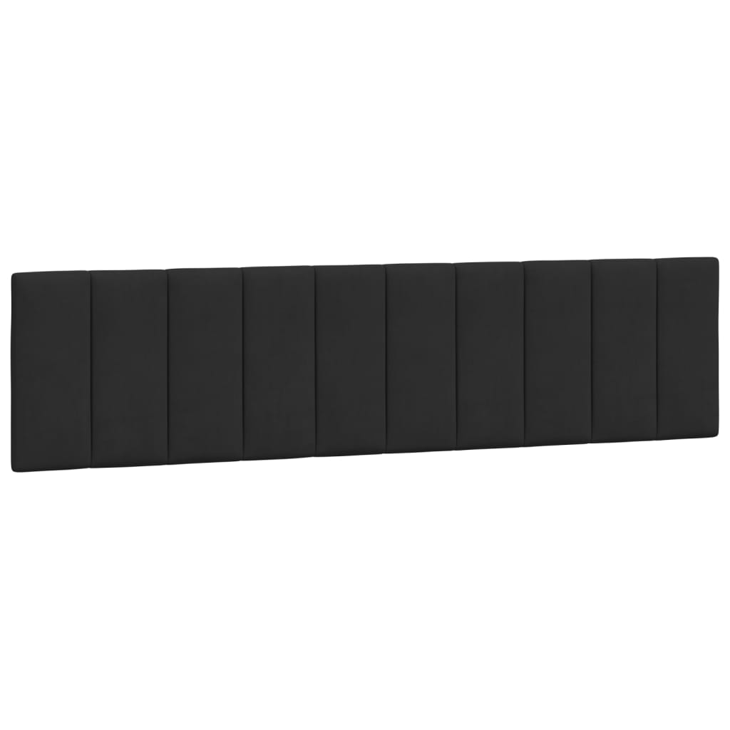 Hoofdbordkussen "Hanko" 200 cm fluweel zwart is nu te koop bij PeponiXL, paradijselijk wonen!