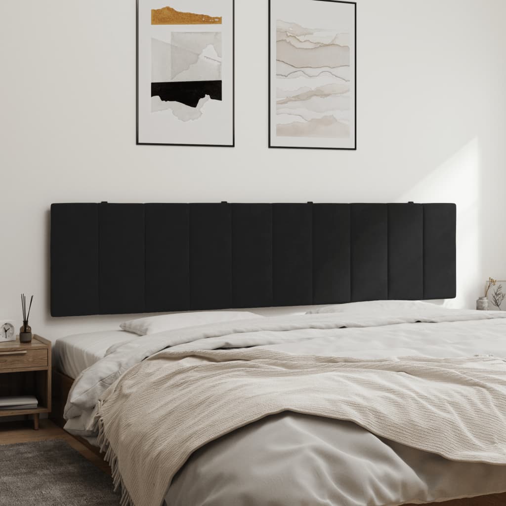 Hoofdbordkussen "Hanko" 200 cm fluweel zwart is nu te koop bij PeponiXL, paradijselijk wonen!