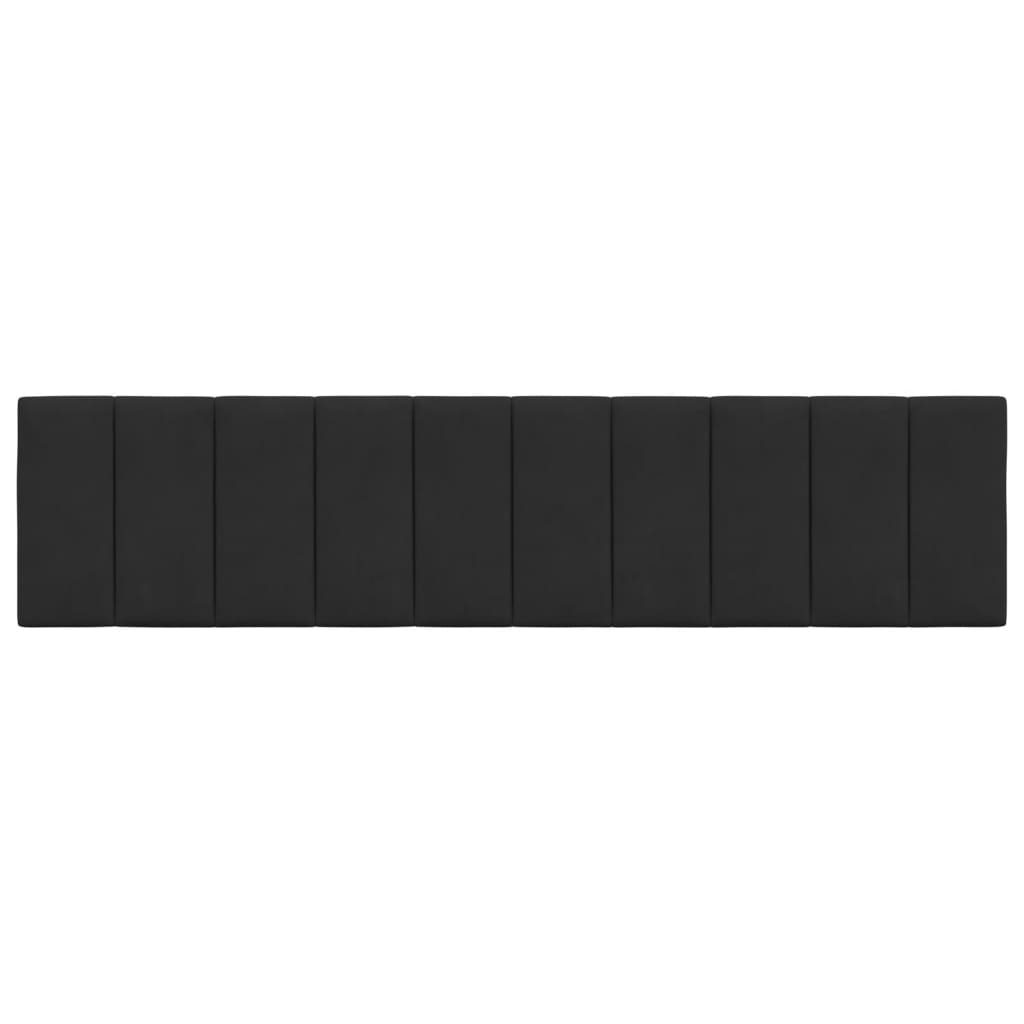 Hoofdbordkussen "Hanko" 200 cm fluweel zwart is nu te koop bij PeponiXL, paradijselijk wonen!