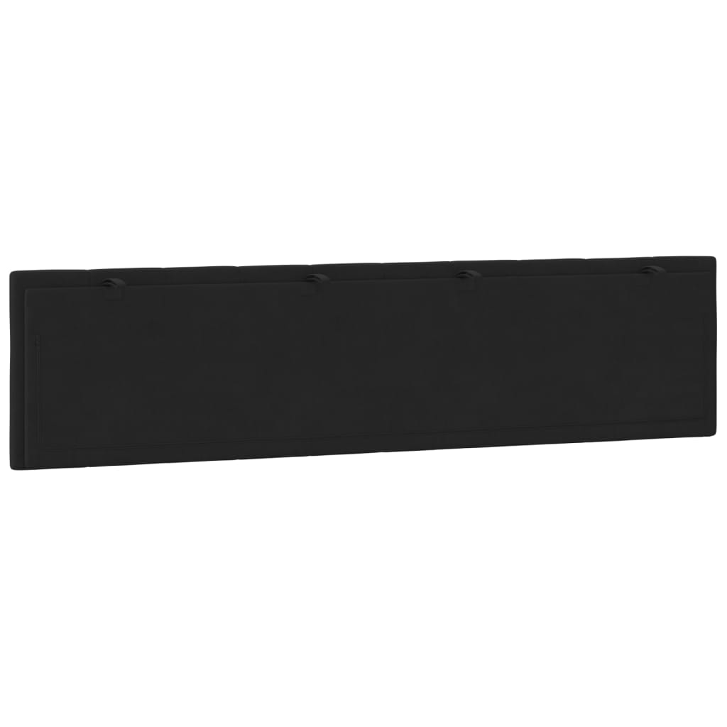 Hoofdbordkussen "Hanko" 200 cm fluweel zwart is nu te koop bij PeponiXL, paradijselijk wonen!