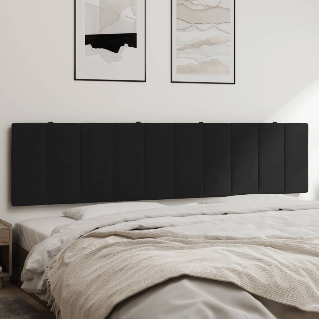 Hoofdbordkussen "Hanko" 200 cm fluweel zwart is nu te koop bij PeponiXL, paradijselijk wonen!
