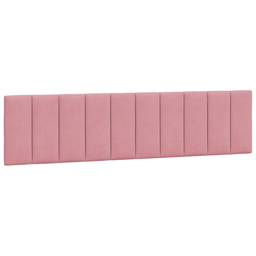 Hoofdbordkussen "Hanko" 200 cm fluweel roze is nu te koop bij PeponiXL, paradijselijk wonen!