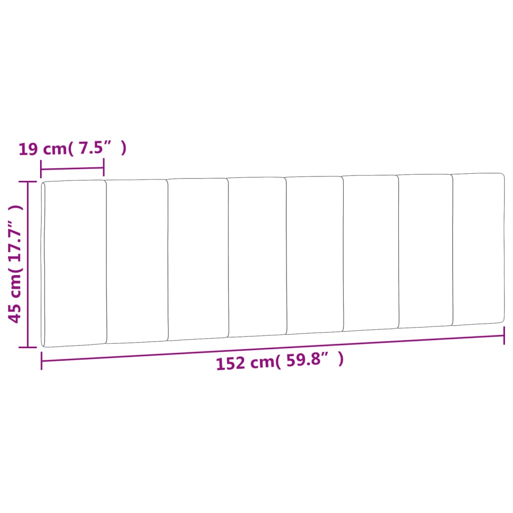 Hoofdbordkussen "Hanko" 152 cm fluweel lichtgrijs is nu te koop bij PeponiXL, paradijselijk wonen!