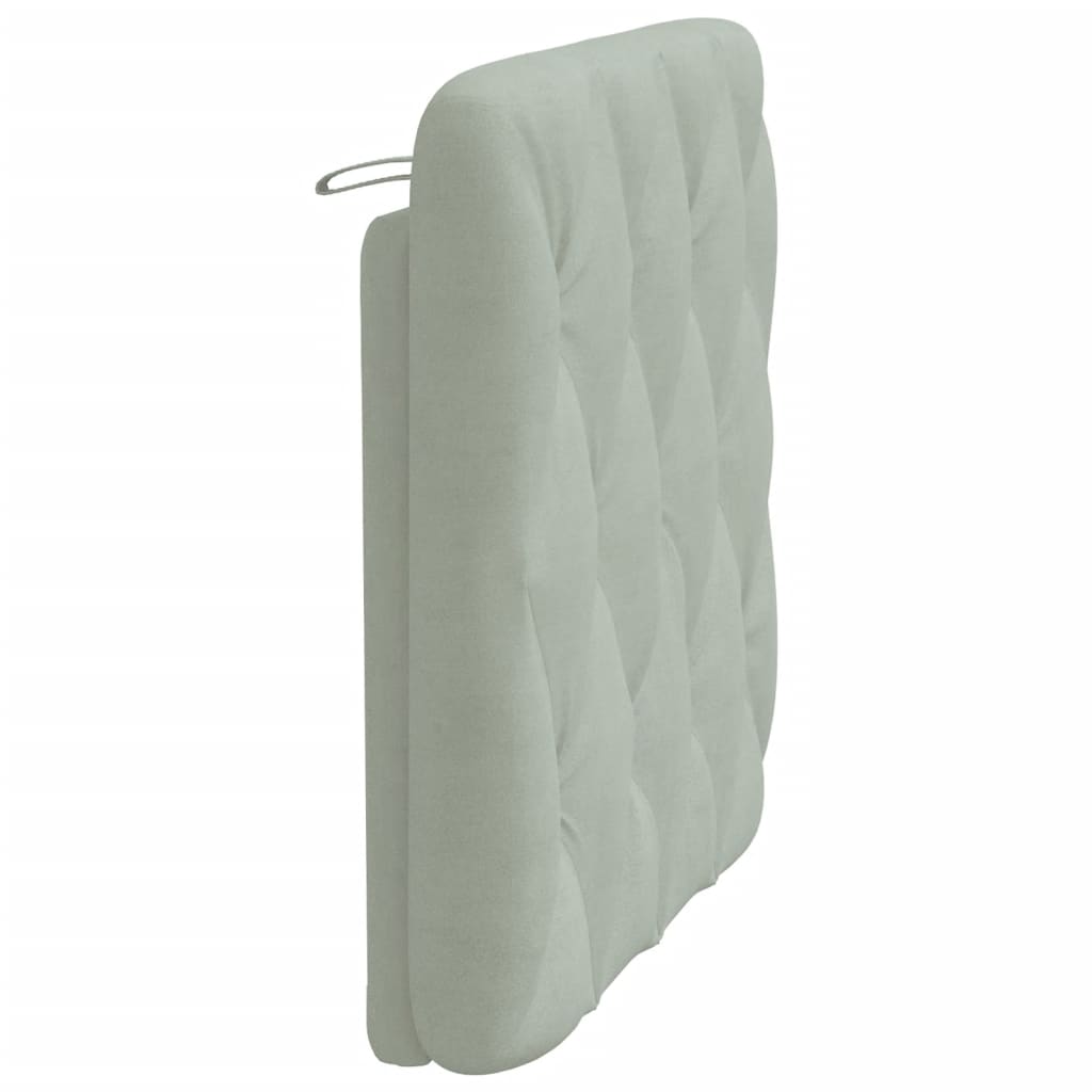 Hoofdbordkussen 80 cm fluweel lichtgrijs is nu te koop bij PeponiXL, paradijselijk wonen!