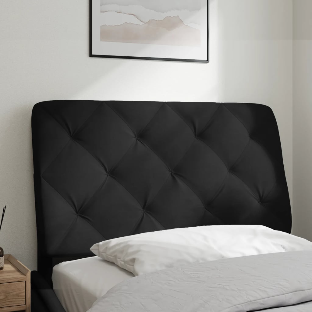 Hoofdbordkussen 80 cm fluweel zwart is nu te koop bij PeponiXL, paradijselijk wonen!