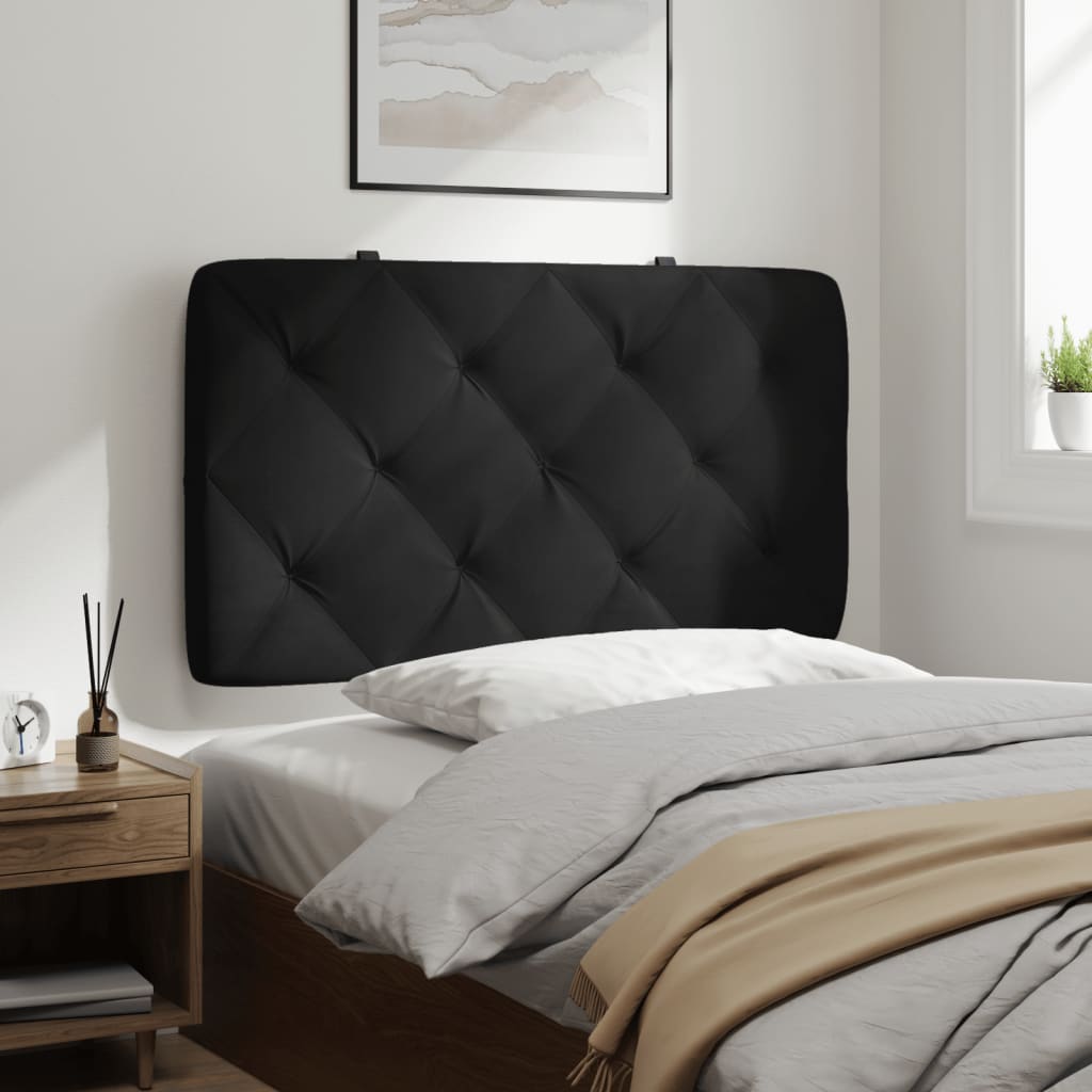 Hoofdbordkussen 80 cm fluweel zwart is nu te koop bij PeponiXL, paradijselijk wonen!