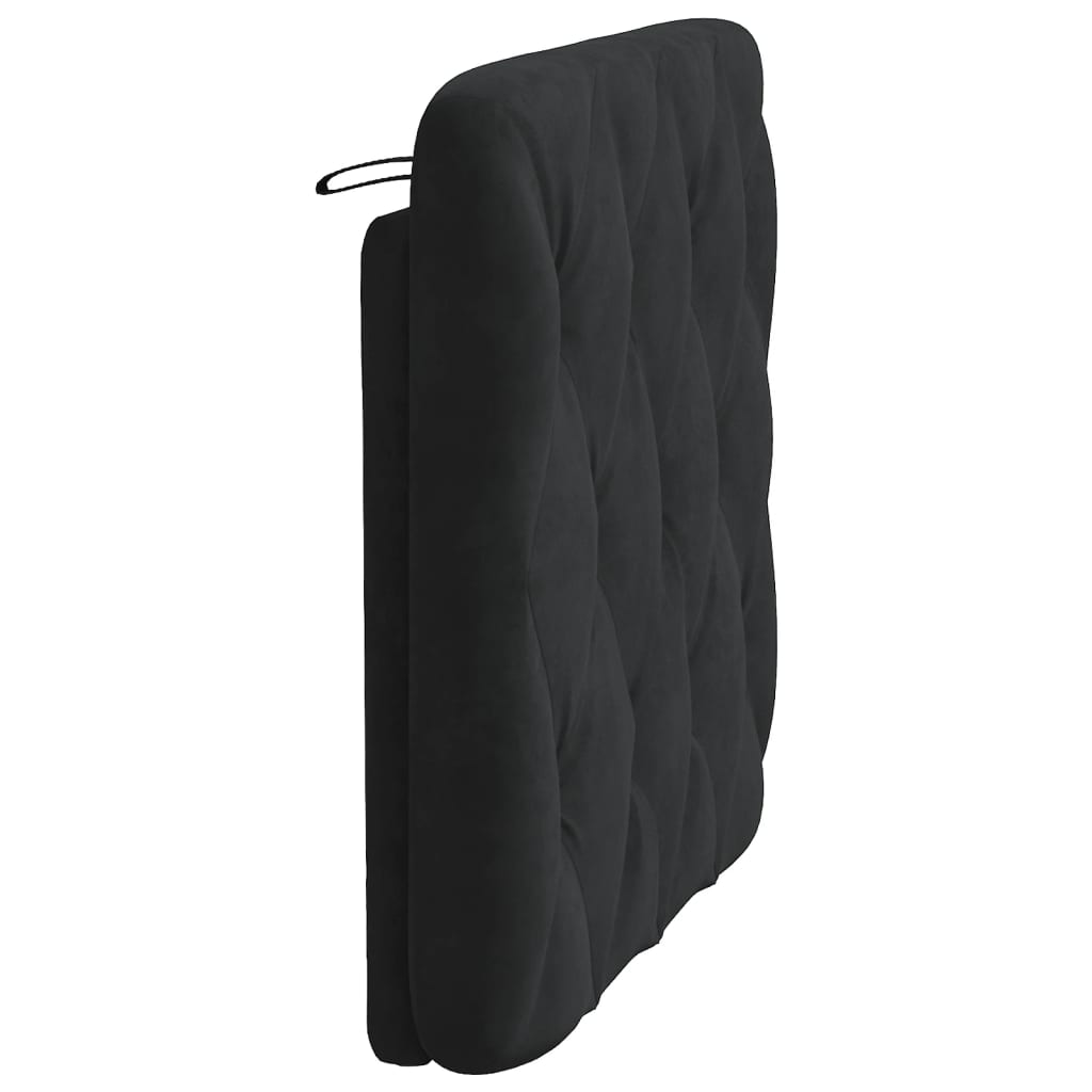 Hoofdbordkussen 80 cm fluweel zwart is nu te koop bij PeponiXL, paradijselijk wonen!