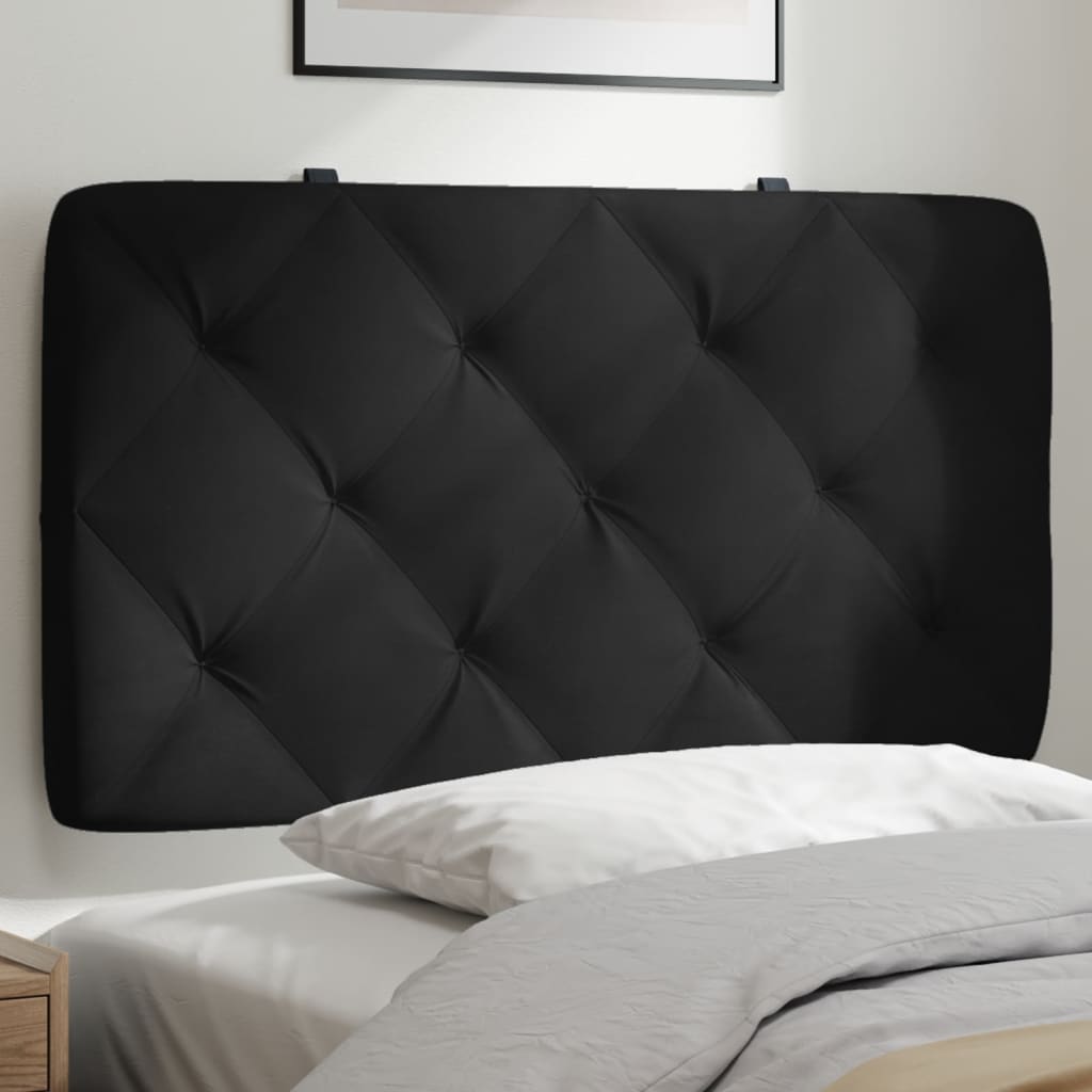 Hoofdbordkussen 80 cm fluweel zwart is nu te koop bij PeponiXL, paradijselijk wonen!