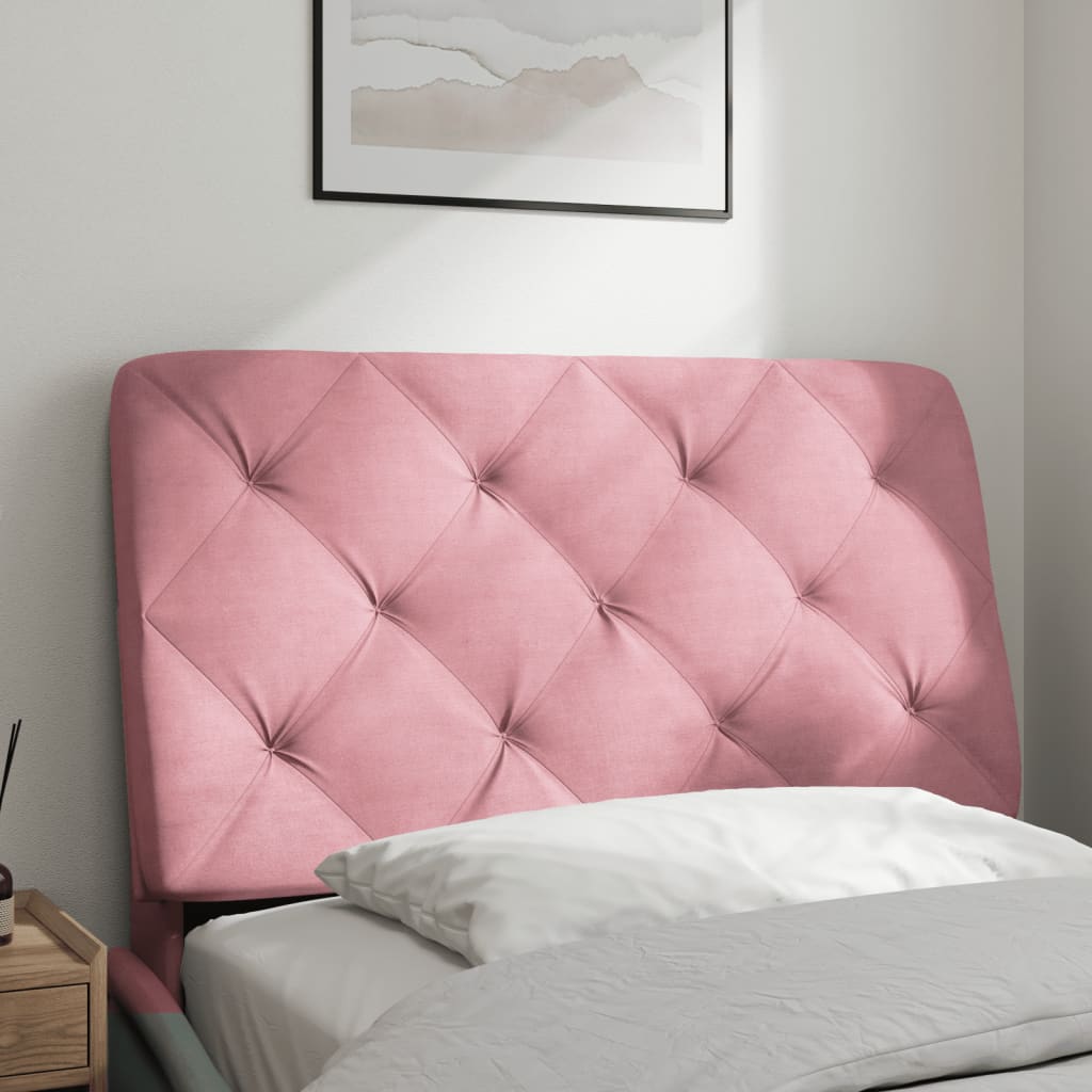 Hoofdbordkussen 80 cm fluweel roze is nu te koop bij PeponiXL, paradijselijk wonen!