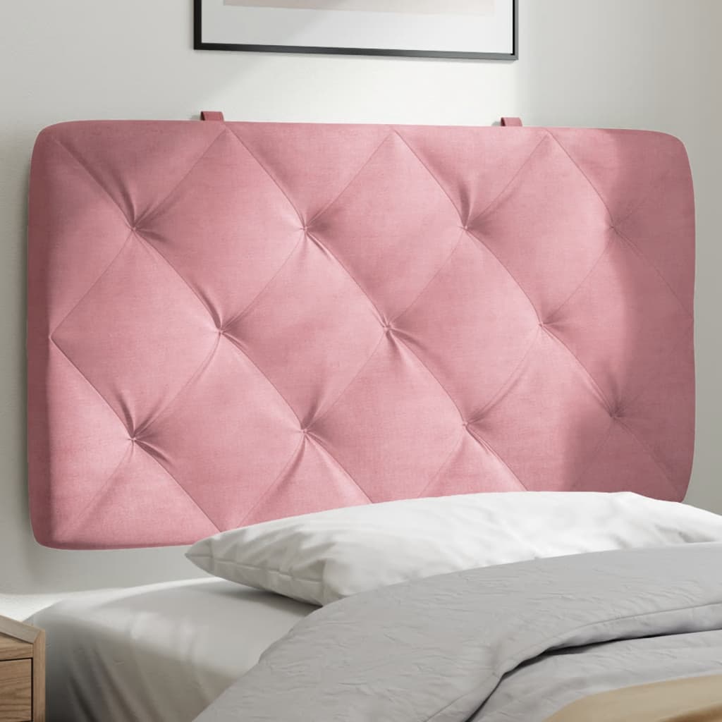 Hoofdbordkussen 80 cm fluweel roze is nu te koop bij PeponiXL, paradijselijk wonen!