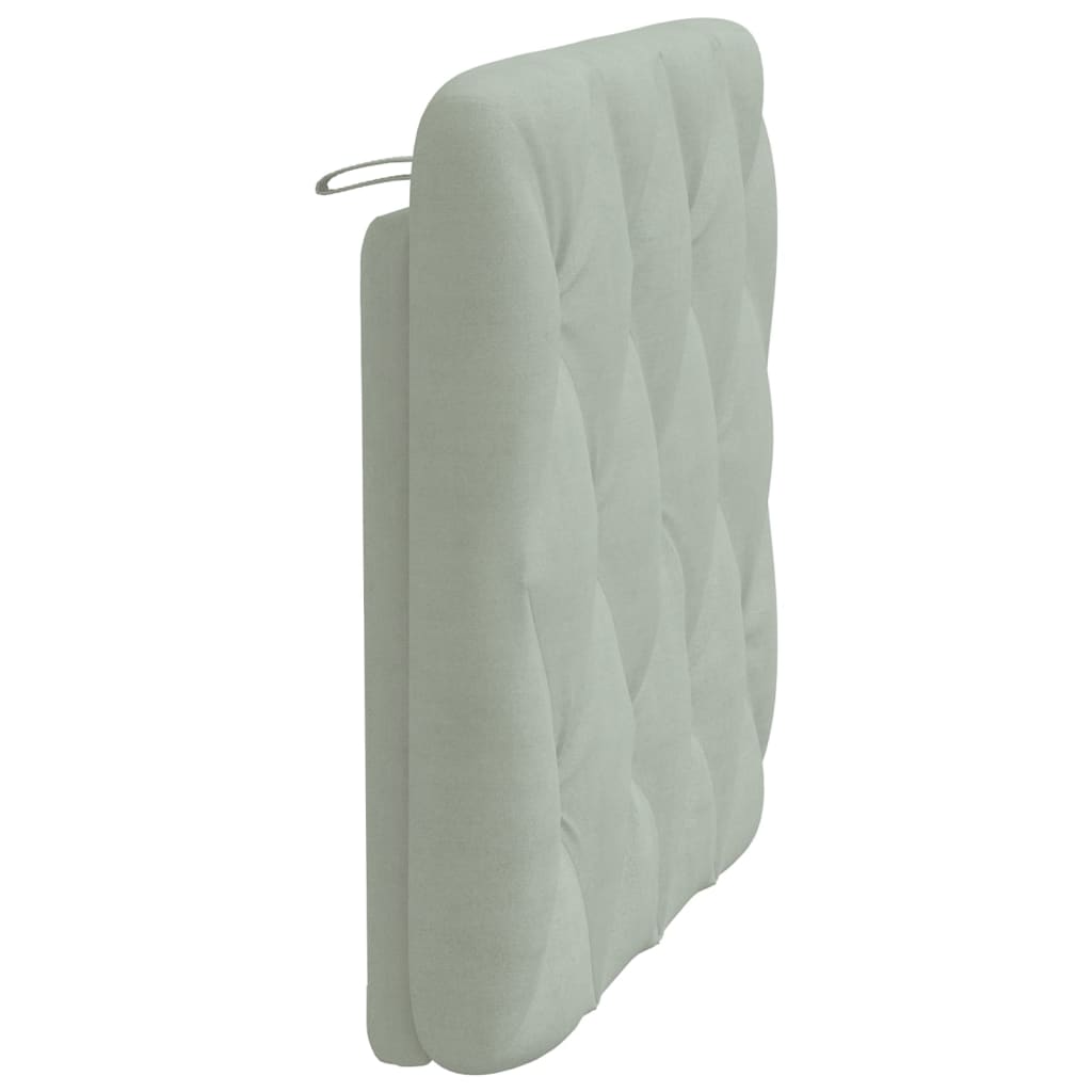 Hoofdbordkussen 90 cm velvet lichtgrijs is nu te koop bij PeponiXL, paradijselijk wonen!
