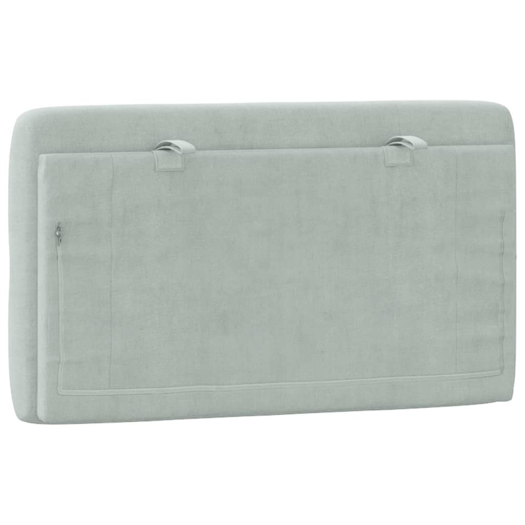 Hoofdbordkussen 90 cm velvet lichtgrijs is nu te koop bij PeponiXL, paradijselijk wonen!