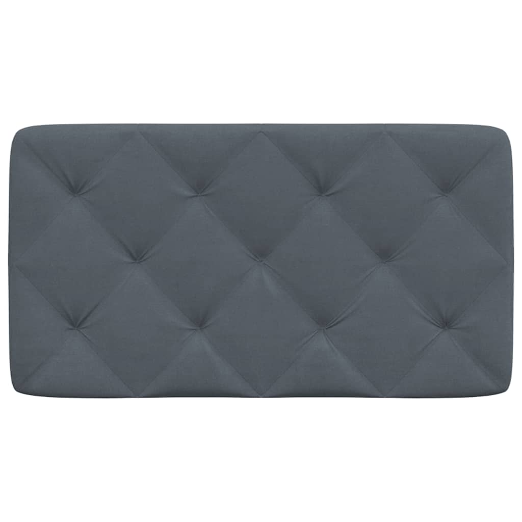 Hoofdbordkussen 90 cm fluweel donkergrijs is nu te koop bij PeponiXL, paradijselijk wonen!