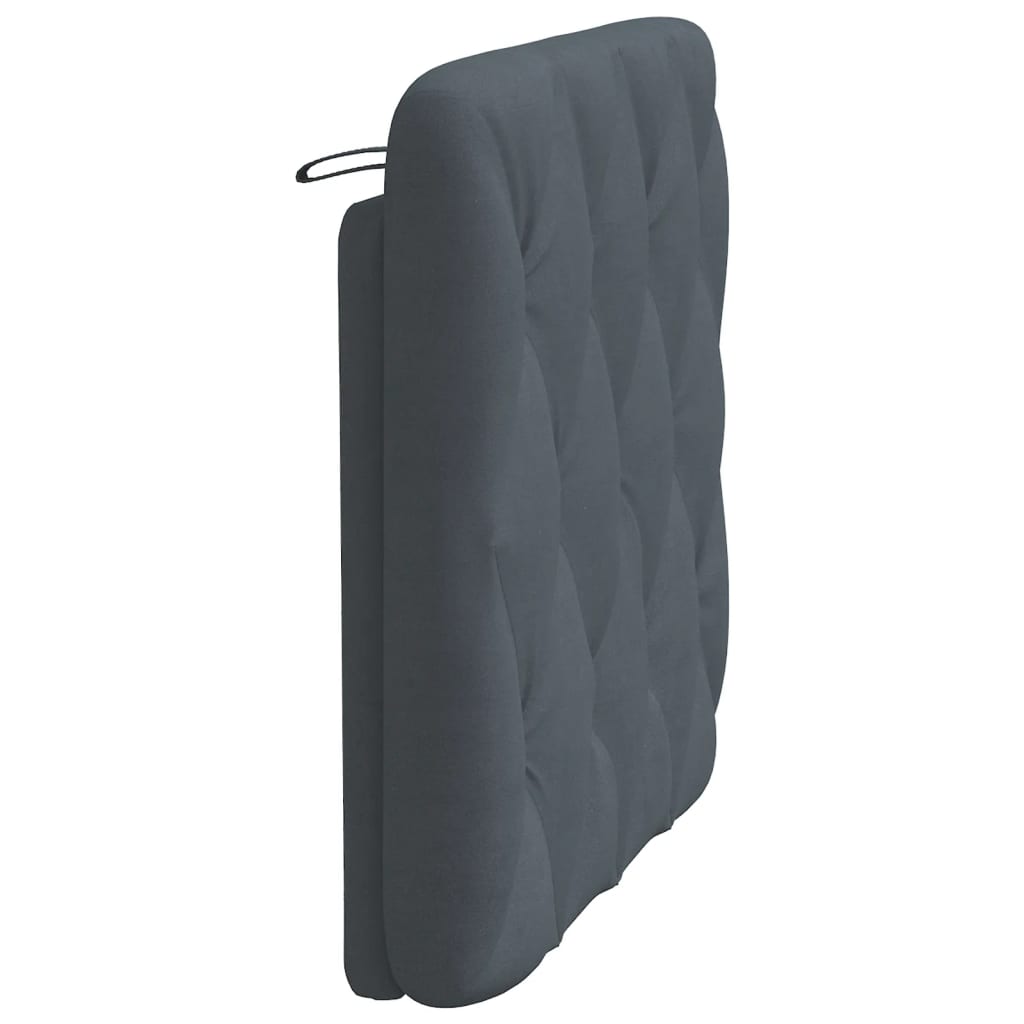 Hoofdbordkussen 90 cm fluweel donkergrijs is nu te koop bij PeponiXL, paradijselijk wonen!