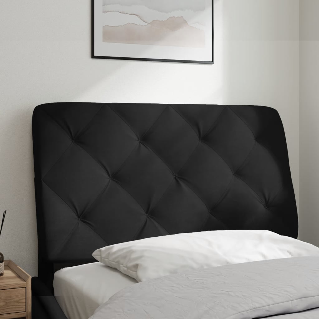 Hoofdbordkussen 90 cm fluweel zwart is nu te koop bij PeponiXL, paradijselijk wonen!